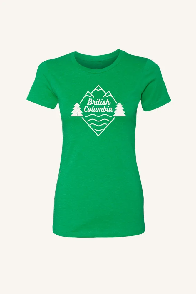 Odor Control Finish Beautiful British Columbia T-shirt (Womens)