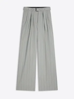 Belted wool trousers RegularFit Stretchable Comfort