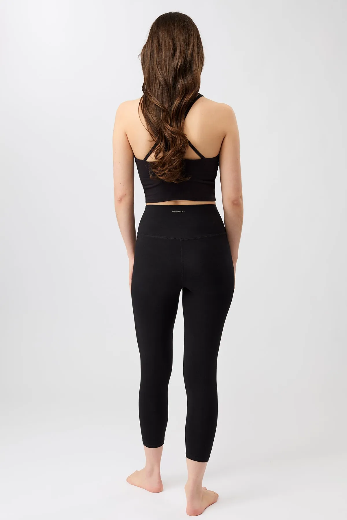 Best Cropped Legging - Black Abrasion resistant Travel Ready