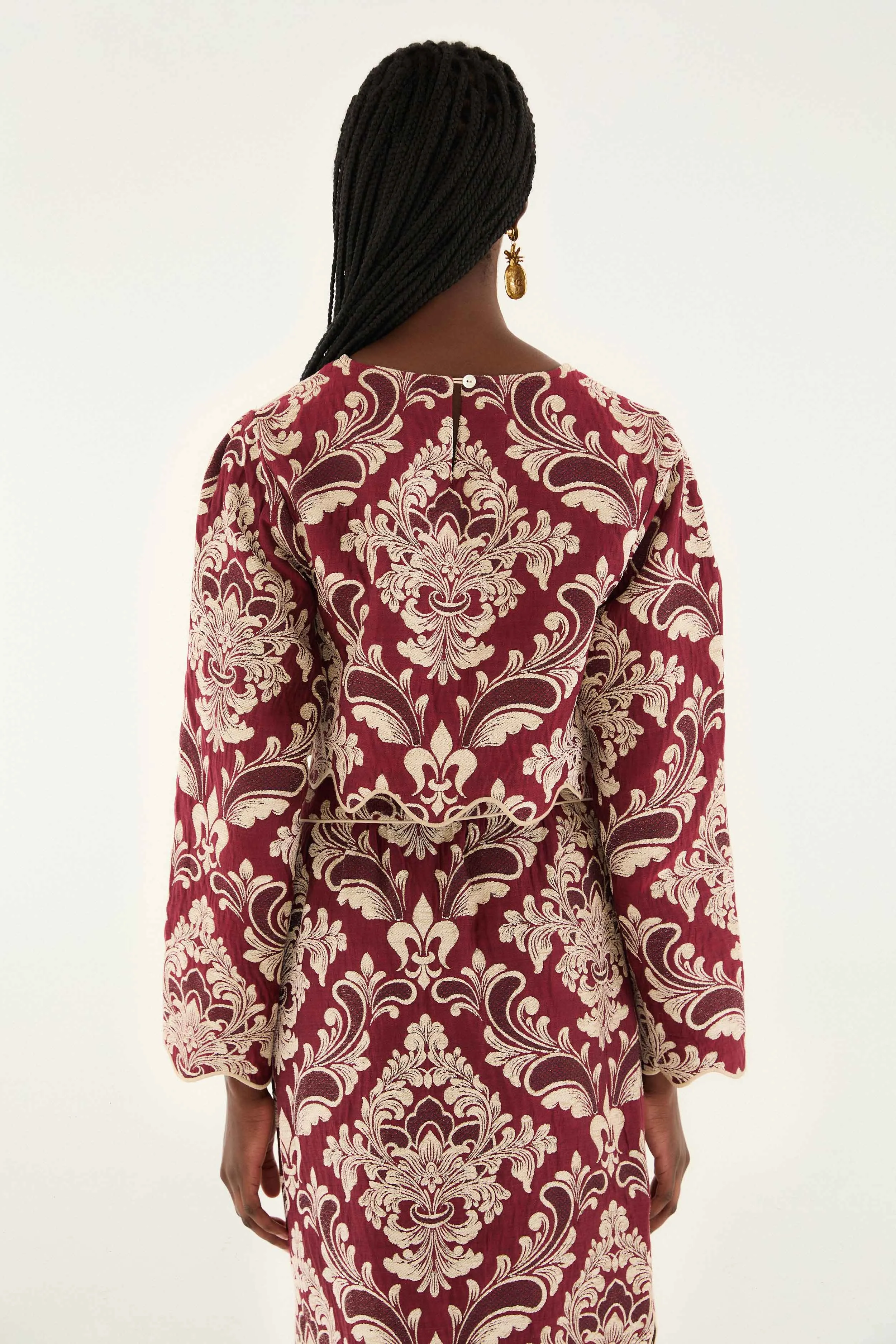 Bicolor Jacquard Waves Long Sleeve Top AbrasionResistant Fabric Outdoor Shirt