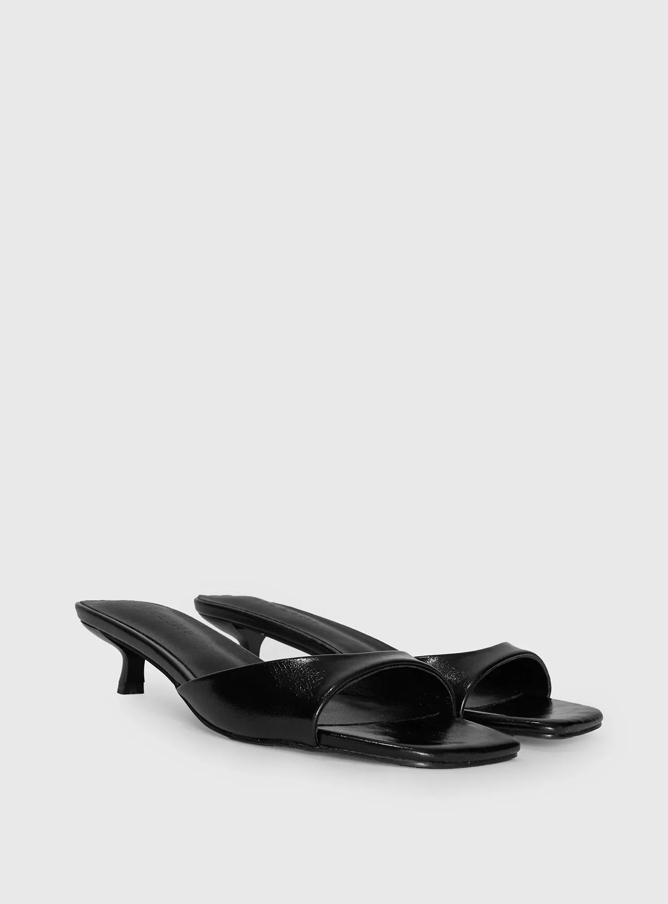 Billini Blossom Heels Black Retro Sandals