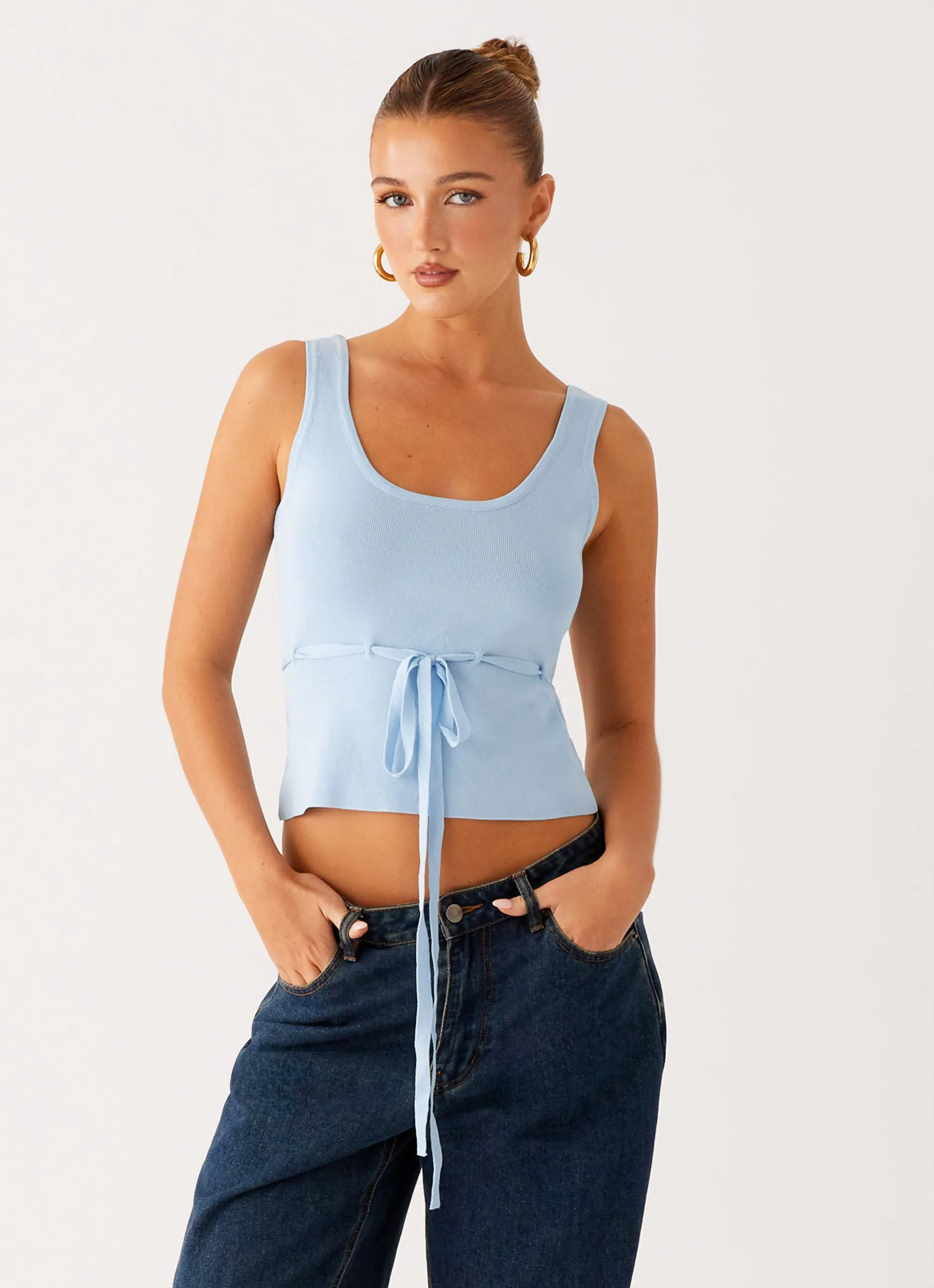 Everyday Use Recycled Polyester Thread Macall Knit Tank - Blue