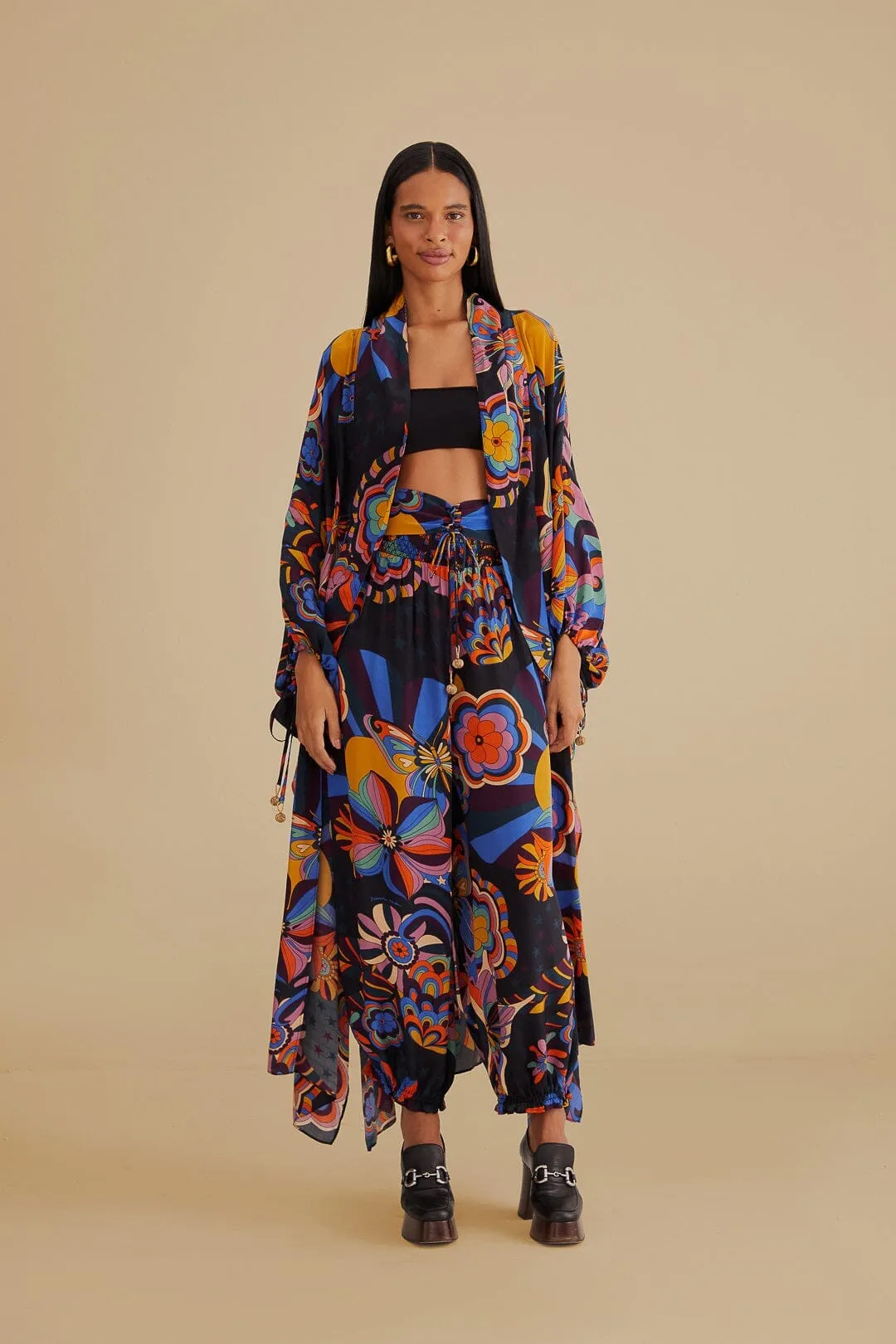 Black 70s Vibe Pants Core Essential Outdoor Fit