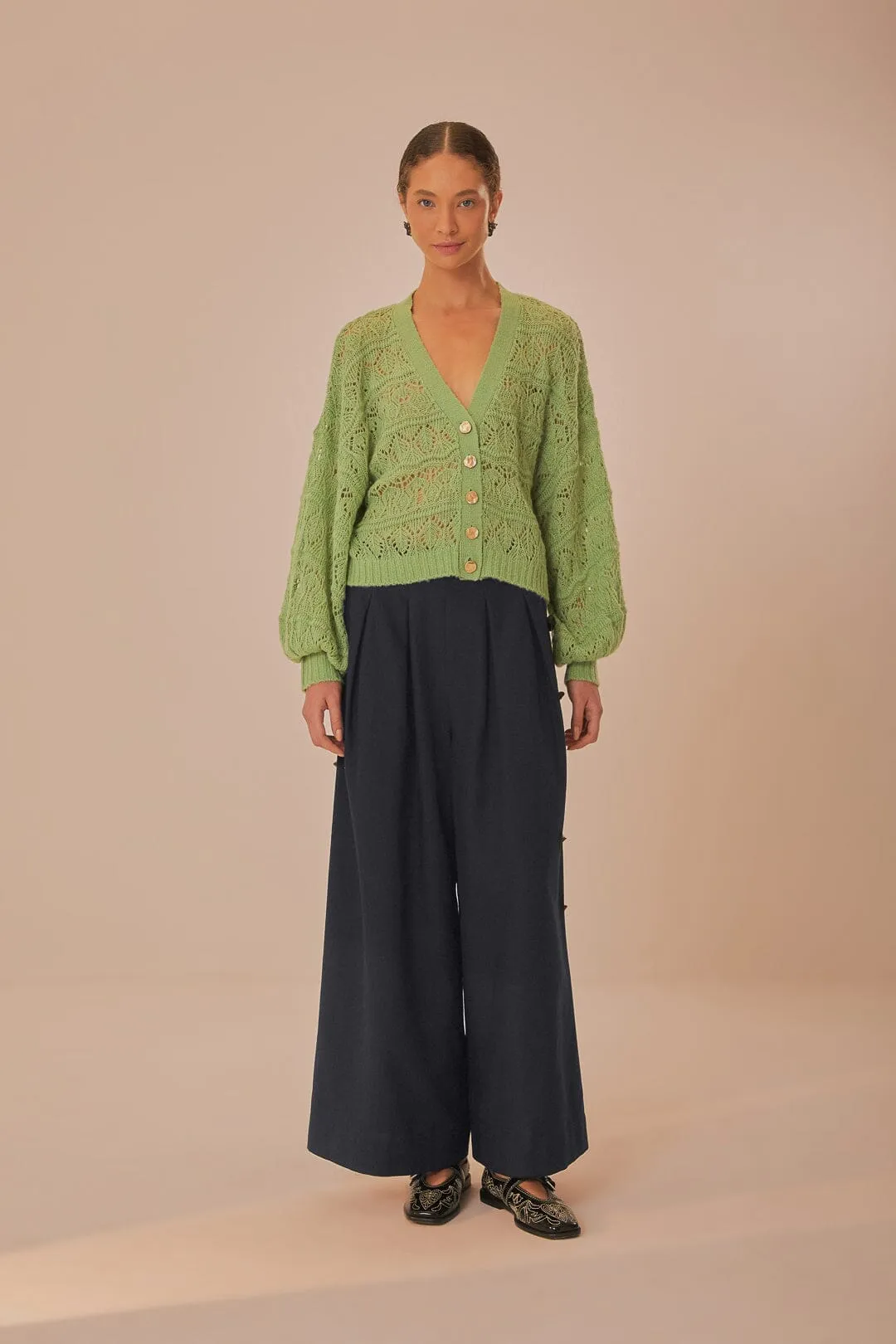 Chilly Layering Black Button Pants