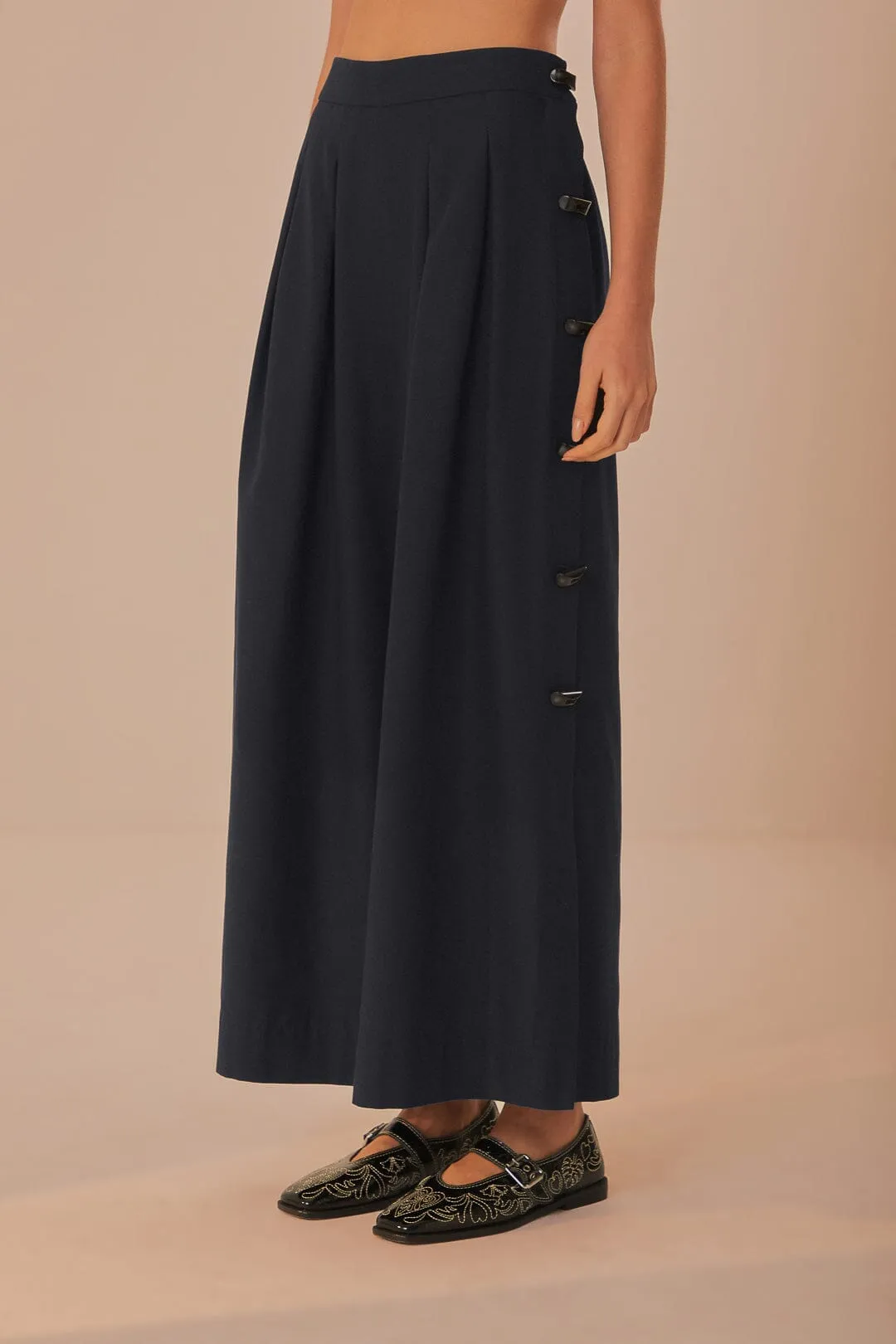 Black Button Pants Light Fit Wear Cozy Casual