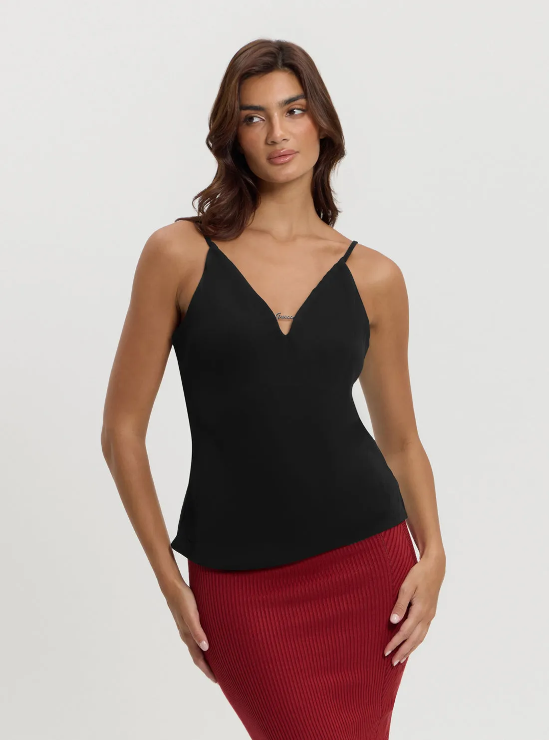 Black Caroline Tank Top Sport Layer Fit