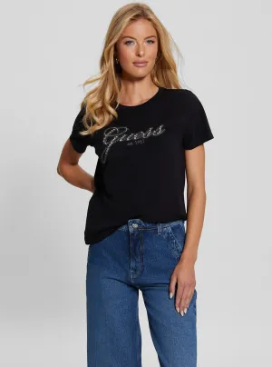 Lightweight Fashion Black Glam Logo T-Shirt