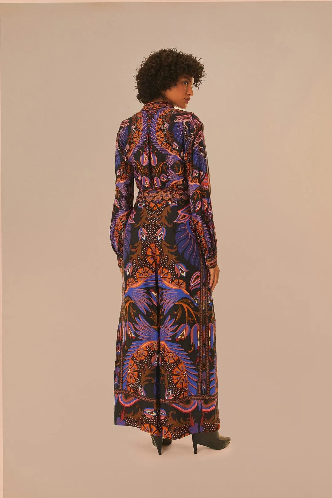 Black Heart Forest LENZING? ECOVERO? Viscose Wide Pants Versatile Comfort