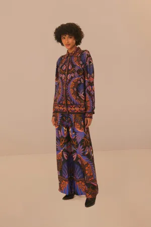 Black Heart Forest LENZING? ECOVERO? Viscose Wide Pants Casual Design