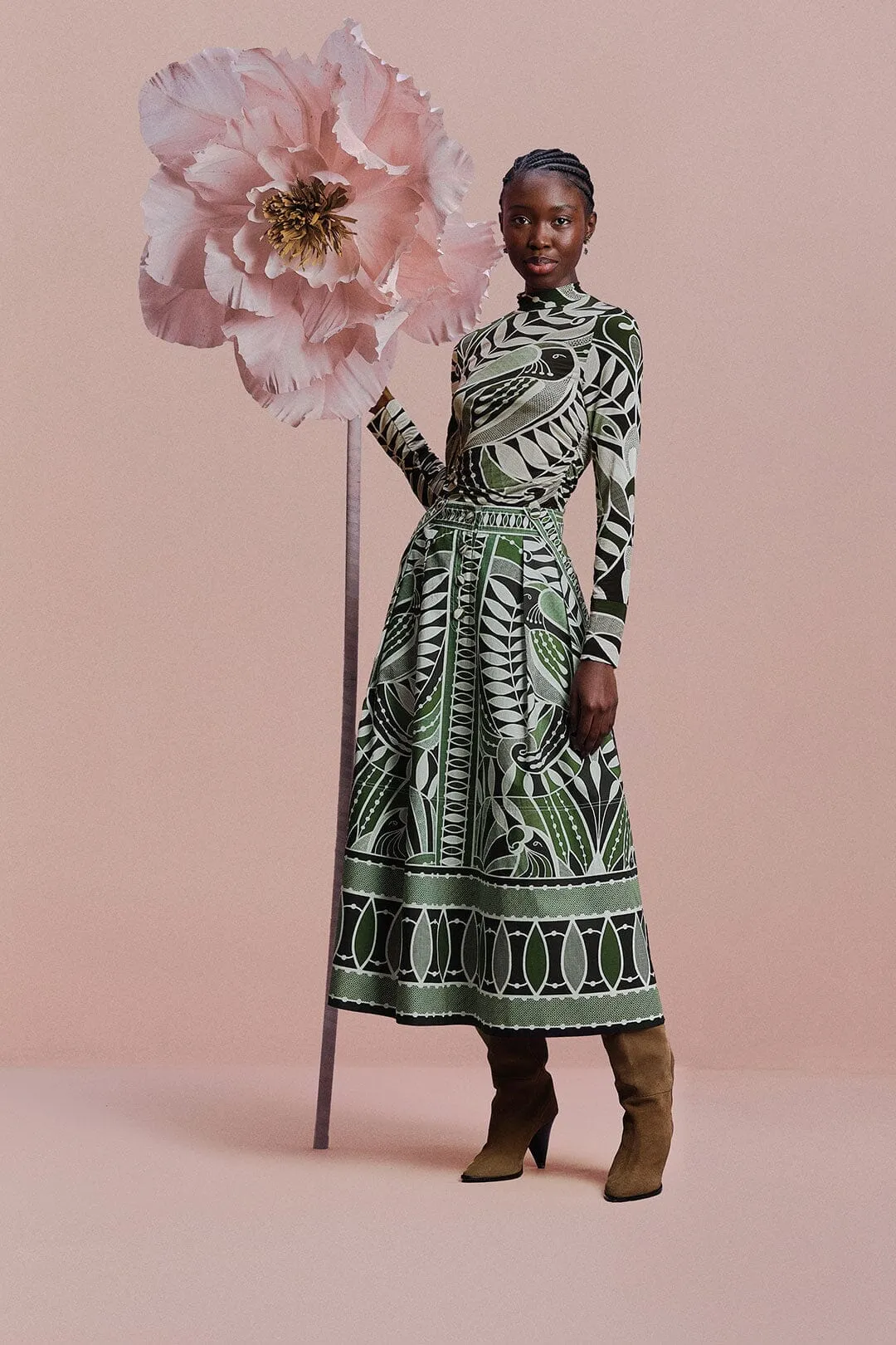 Odor control Black Lace Nature Maxi Skirt