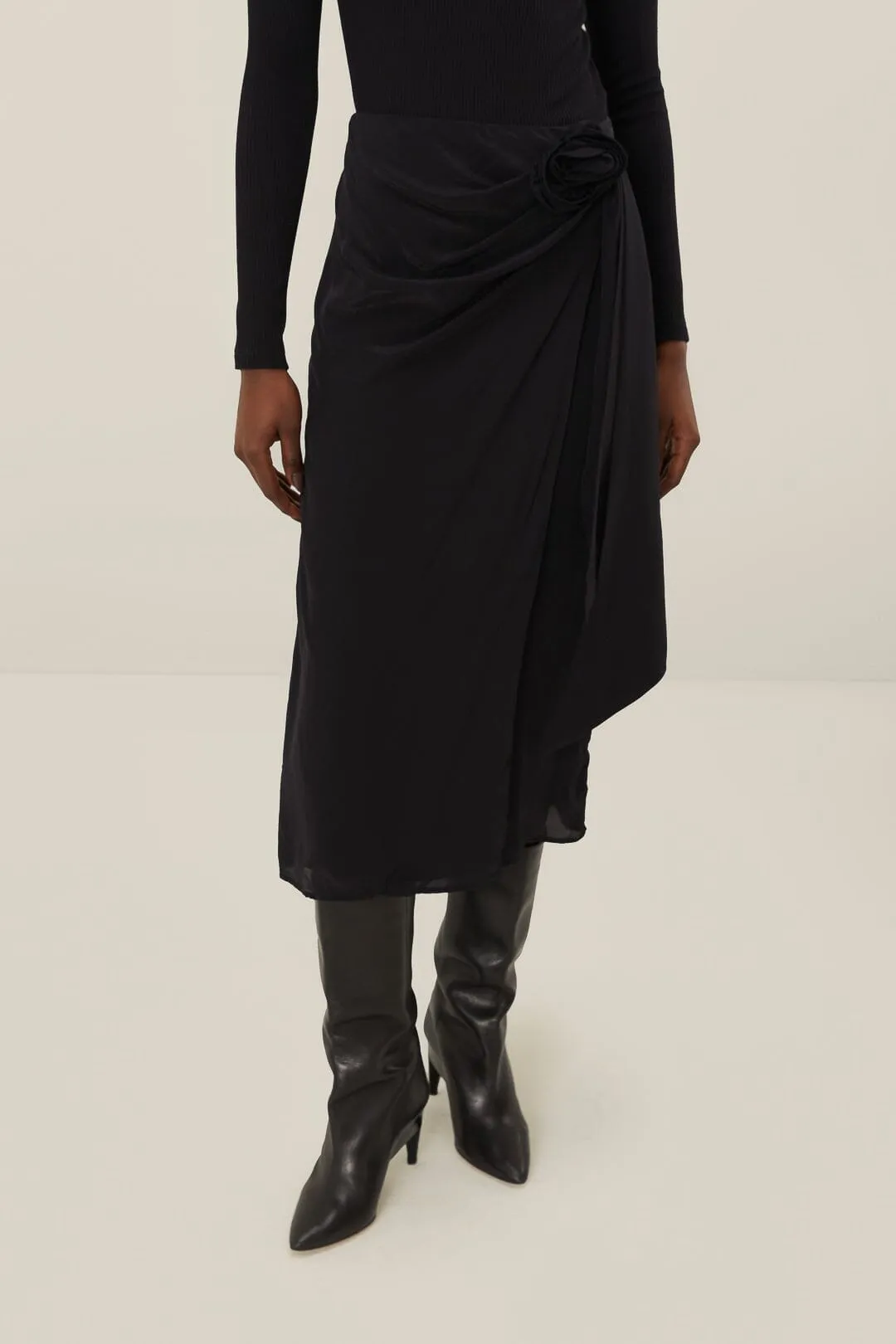 Black Midi Skirt Subtle Mood Reimagined Classic