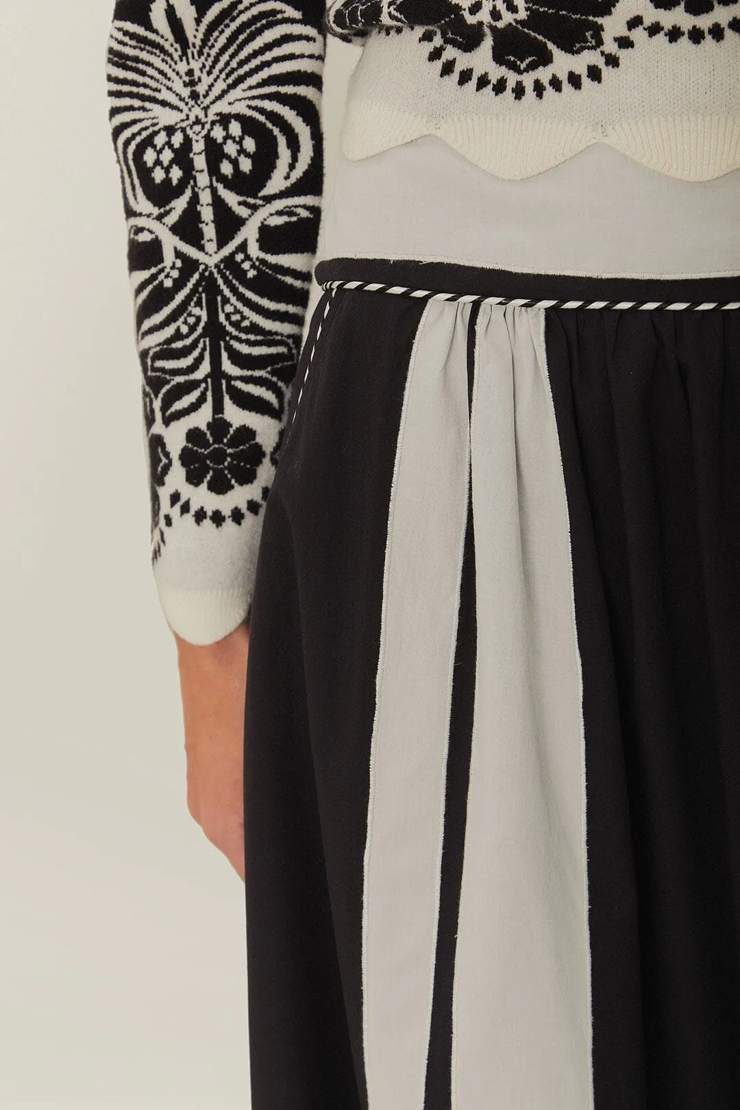 Smart Look Black Nature Midi Skirt