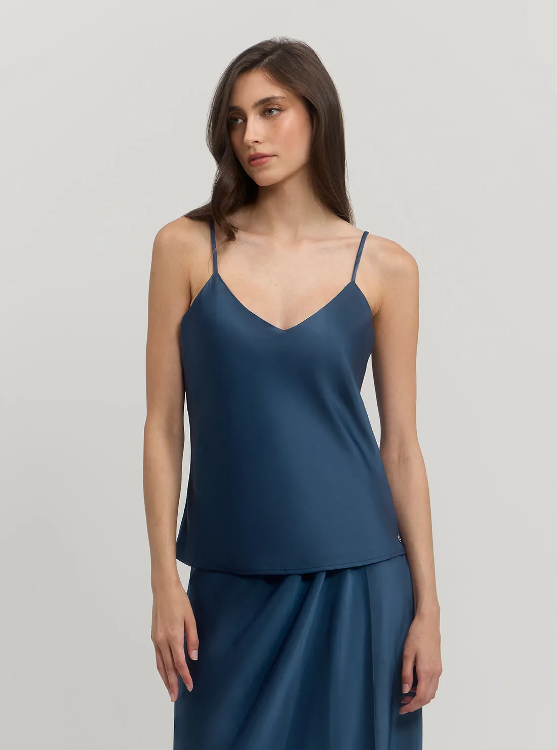MinimalistStitching Blue Anastasia Tank Top