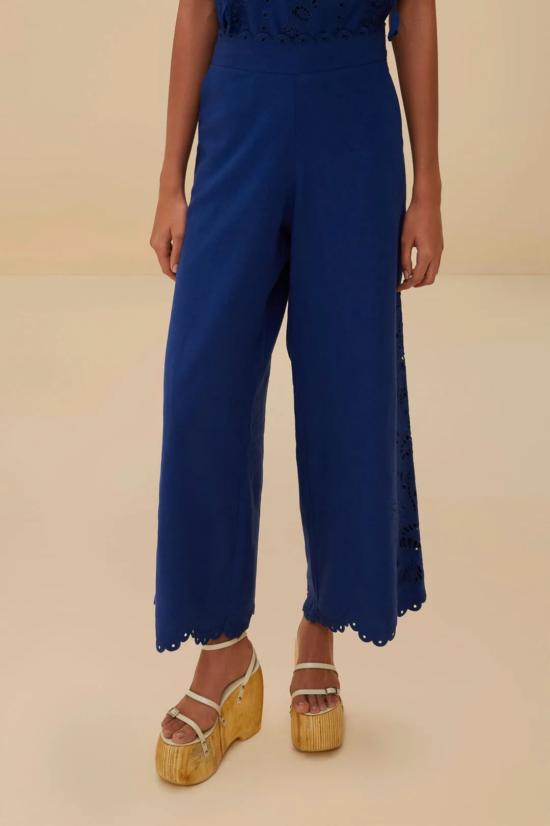 Blue Richelieu LENZING? ECOVERO? Euroflax? Pants NonBindingWaistline Layered Protection