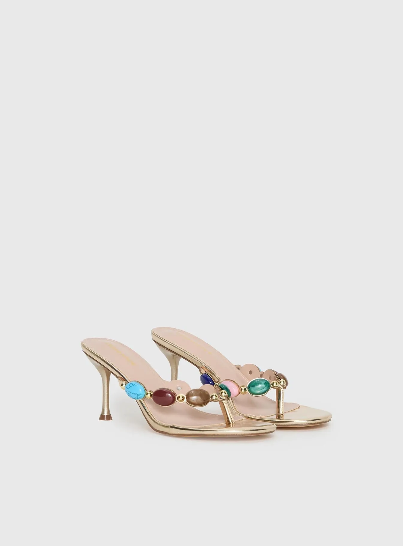 Nina Bead Heels Multi Classy Heels