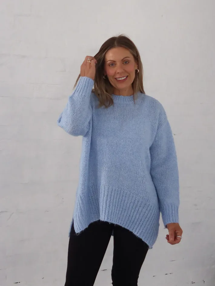 Bradley Knit - Blue Inner Layer Neutral Tones