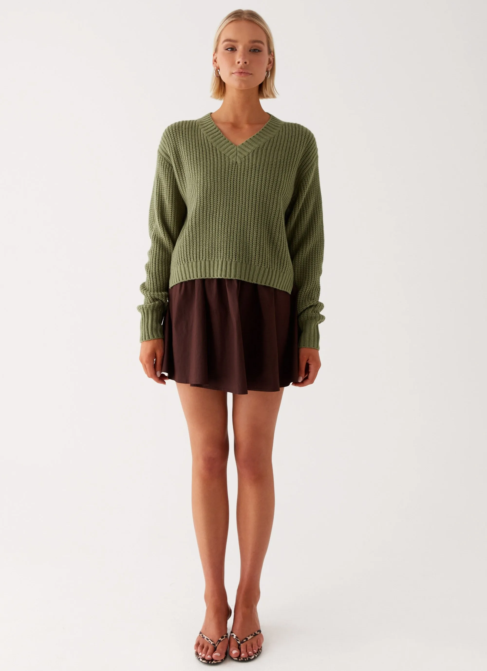 Long Sleeve Fit For Daily Jenson Sweater - Khaki