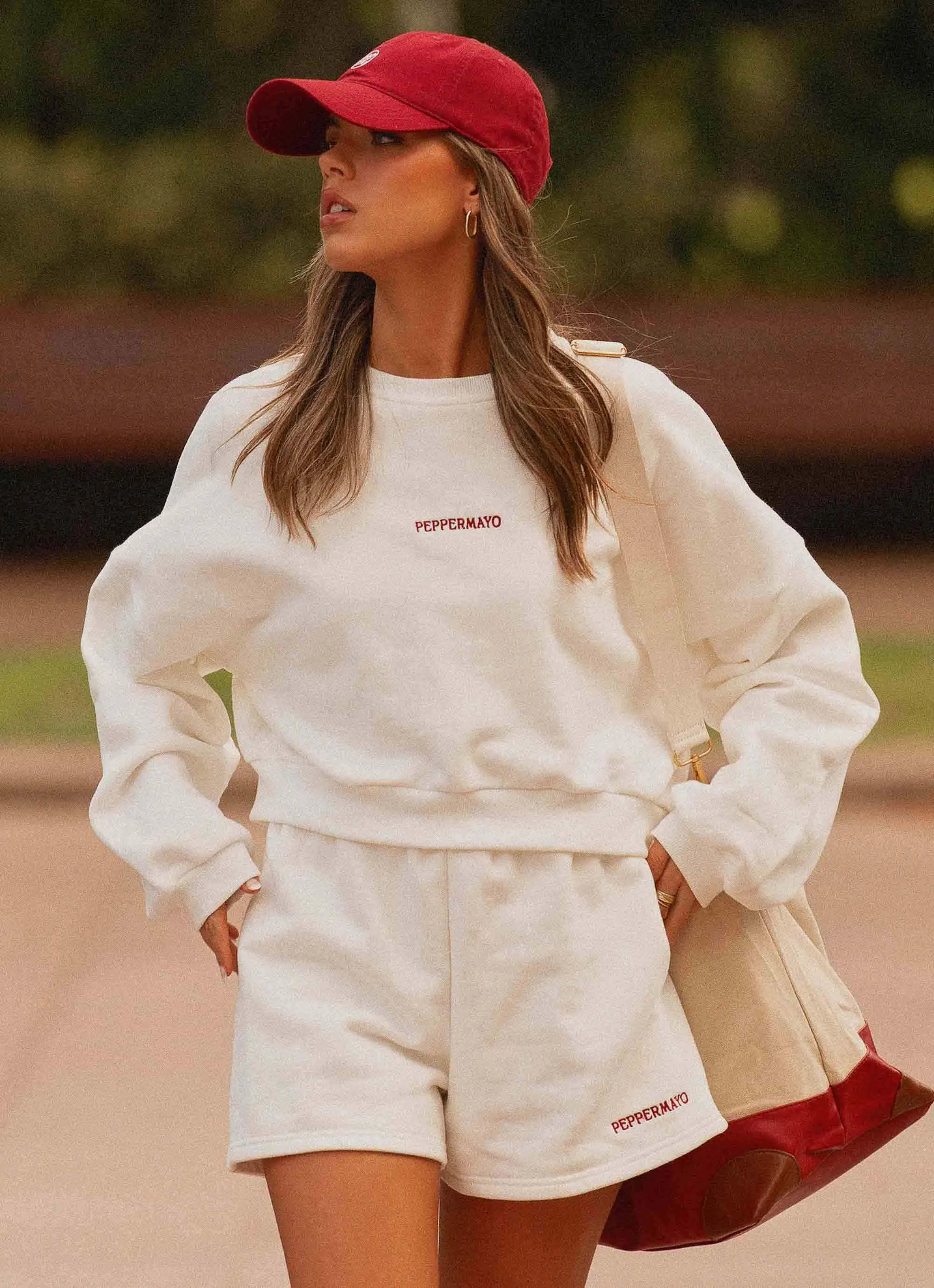 Signature Sweatshorts - Ivory Simple Waist