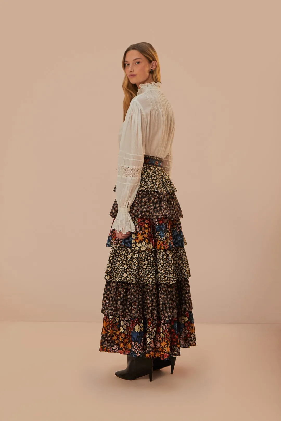 Black Jujus Garden Midi Skirt Wardrobe Hero