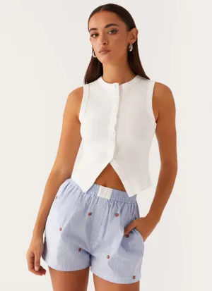 Brightwell Boxer Shorts - Blue Strawberry Sporty Layer Classic Comfort