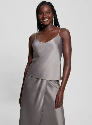 Breathable mesh panel Brown Anastasia Tank Top