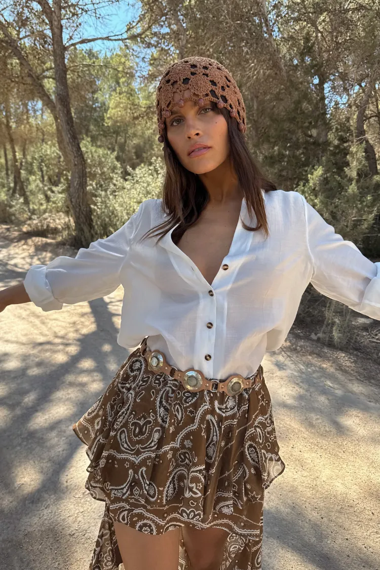 Light Comfort Key Feature Brown Bandana Cassie Skirt