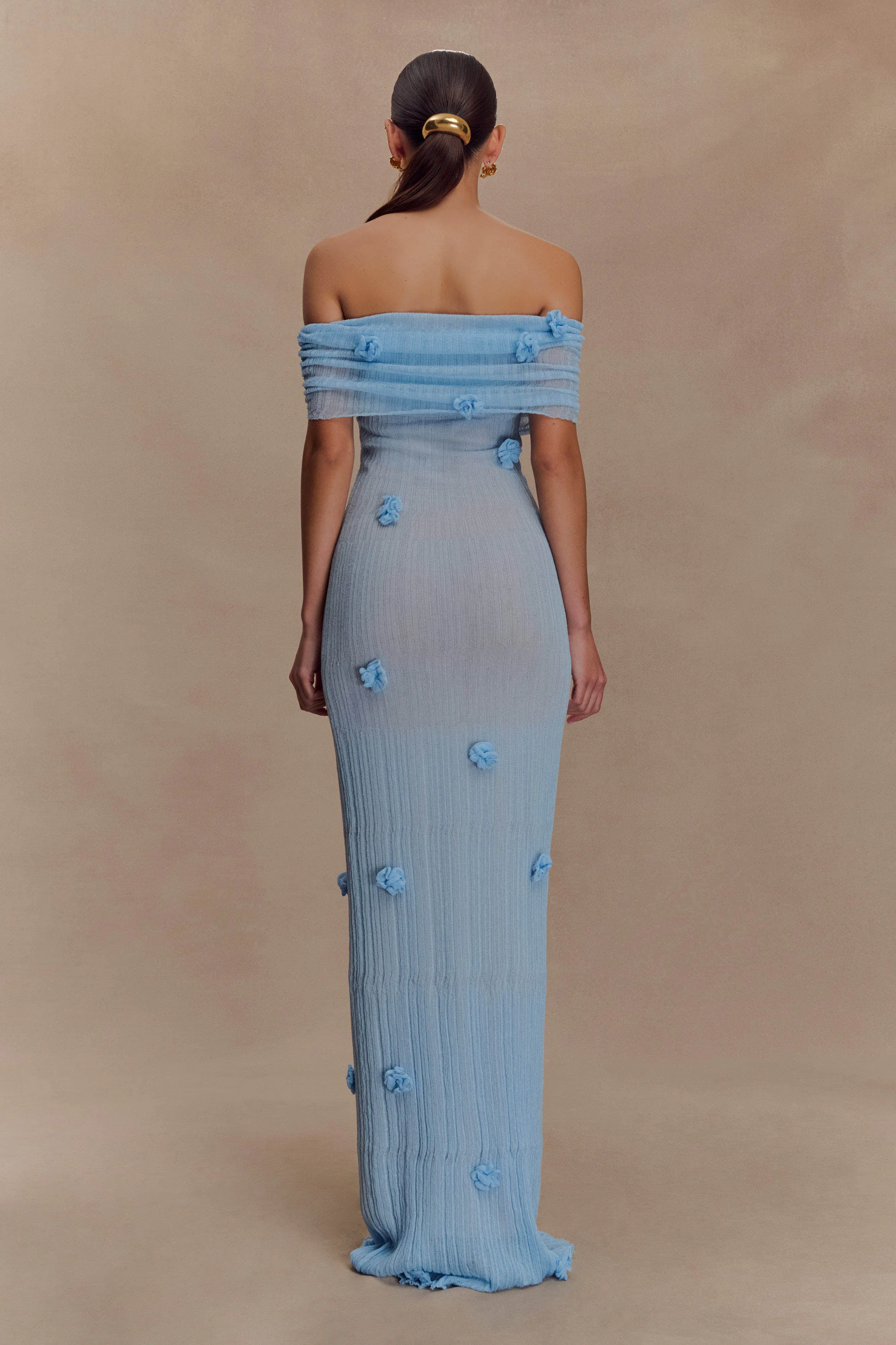 Brynn Orchid Knit Maxi Dress - Baby Blue Soft and Smooth