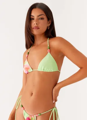 Rach Bikini Top - Green Tropical Trendy-Styles Waterfront Fun