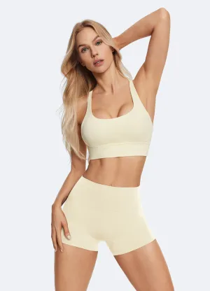 Butter Yellow Strappy Back Top Non-Slip Closure Smooth Fit