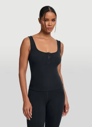 Torsion Control System Button Front Tank Top