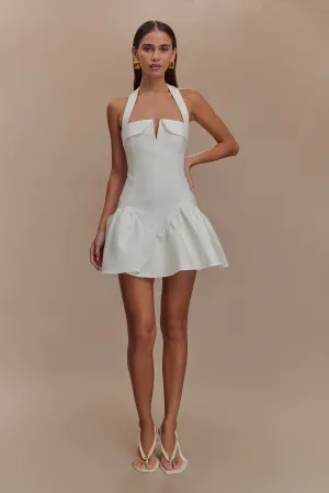 Calipso Halter Mini Dress - White Casual Chic Wear