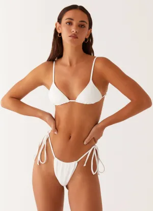 Tummy Control Panels Sunset Views Calista Bikini Bottoms - White