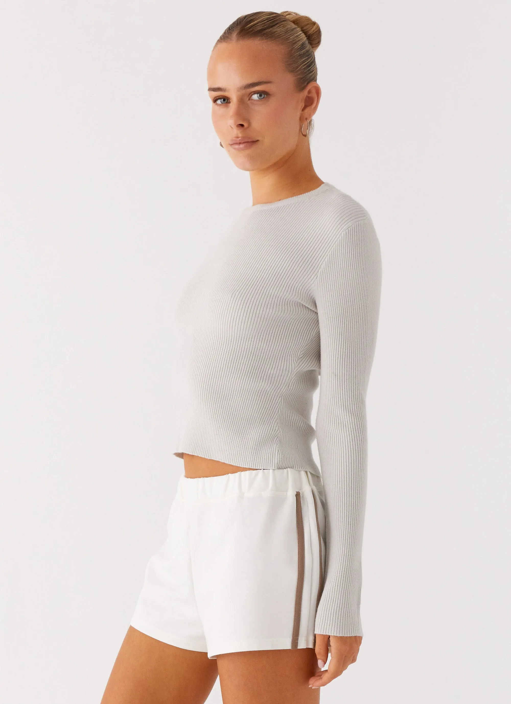 Carissa Open Back Top - Grey Base Layer