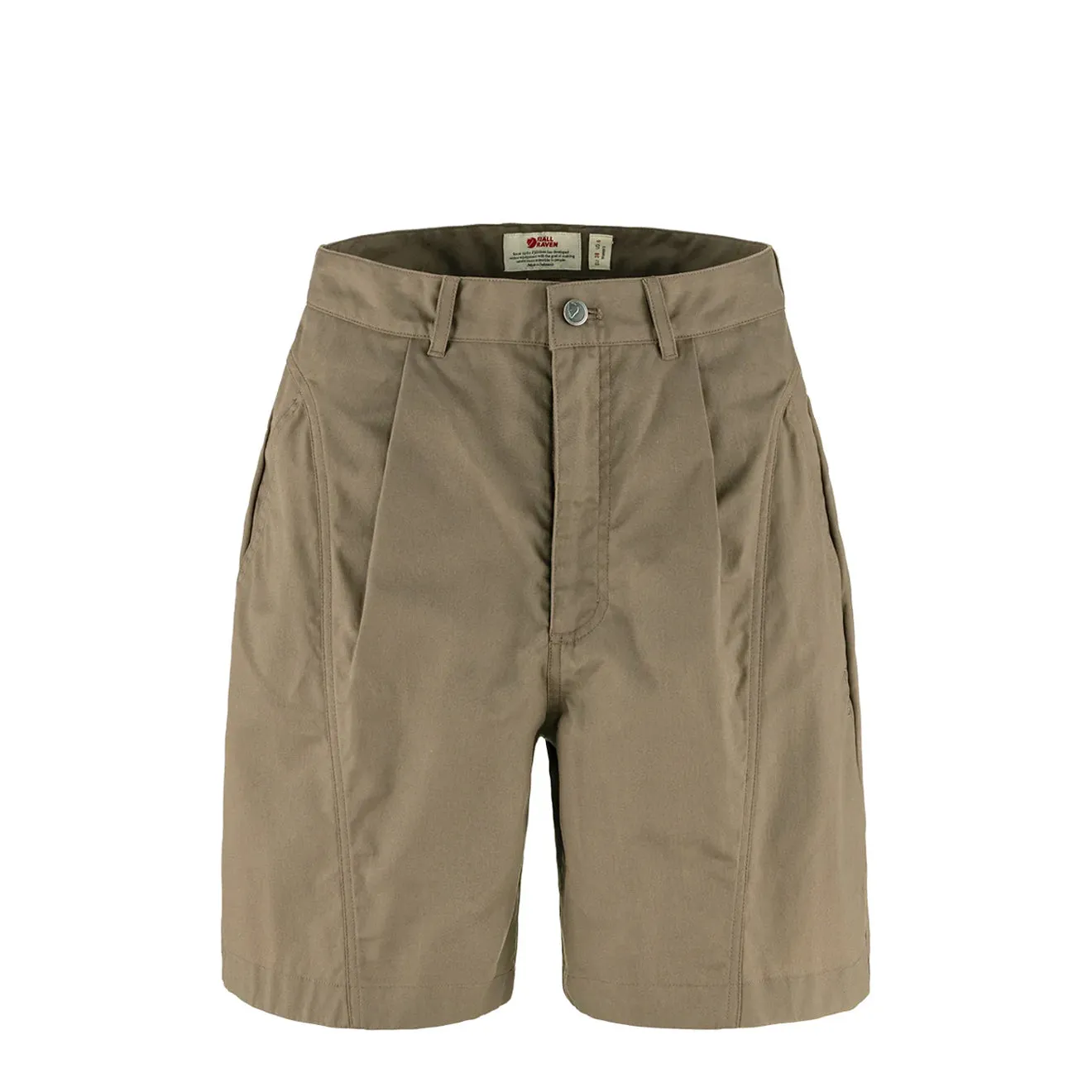 Fjallraven Womens Vardag Shorts Suede Brown Versatile Look
