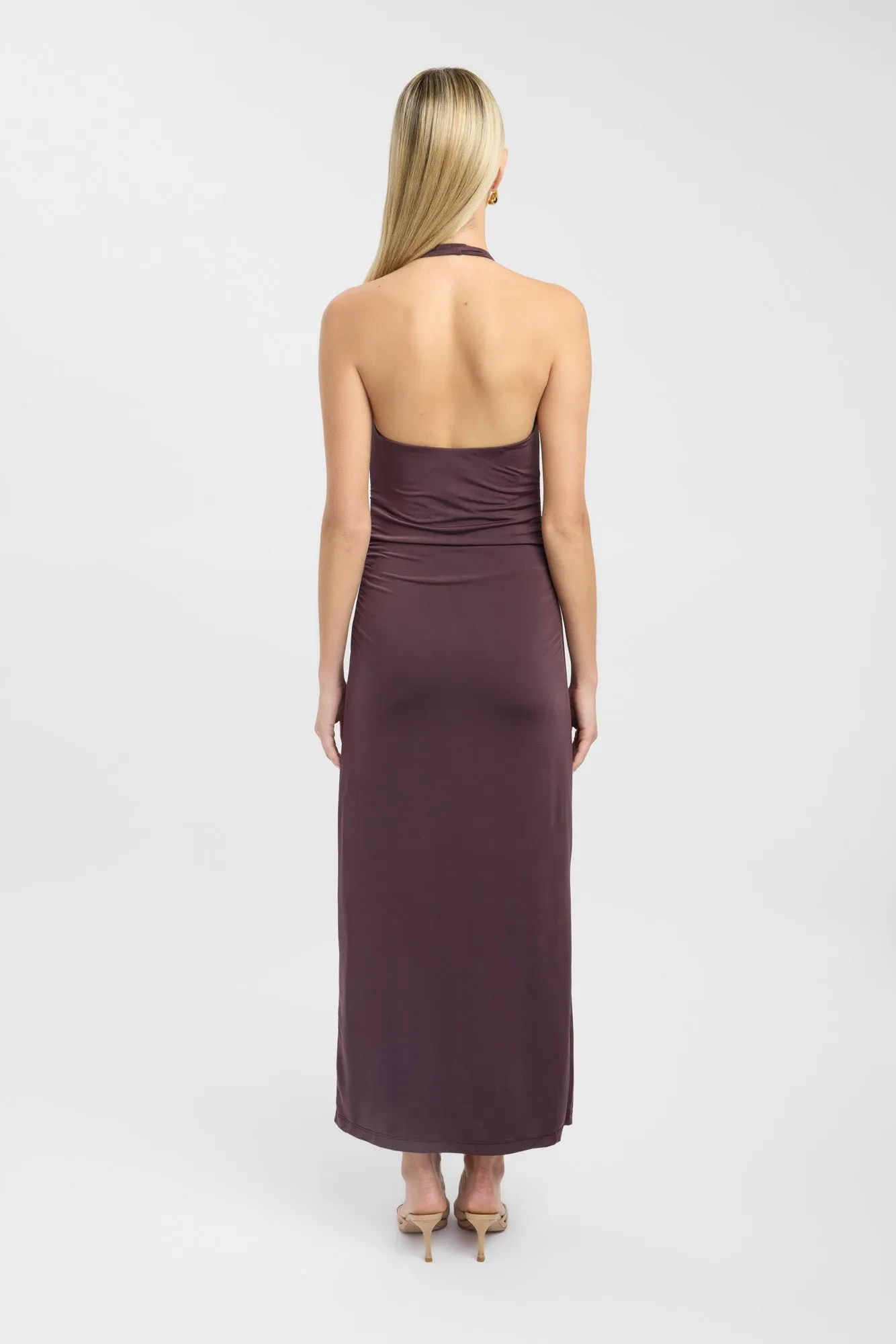 Smart Fabric Edge Detail Char Cowl Dress