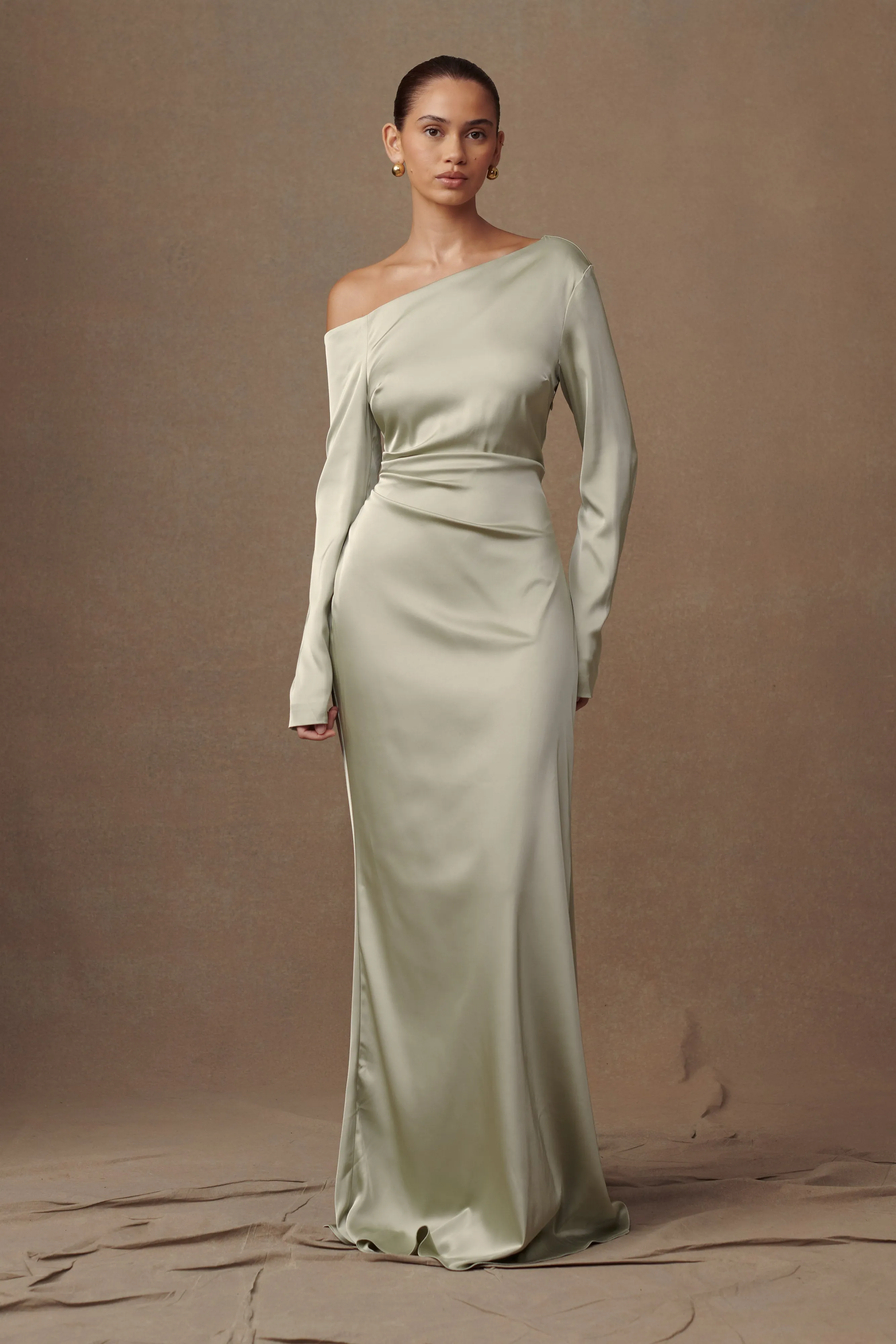 Subtle Comfort Winter-Season Avery Long Sleeve Maxi Dress - Sage