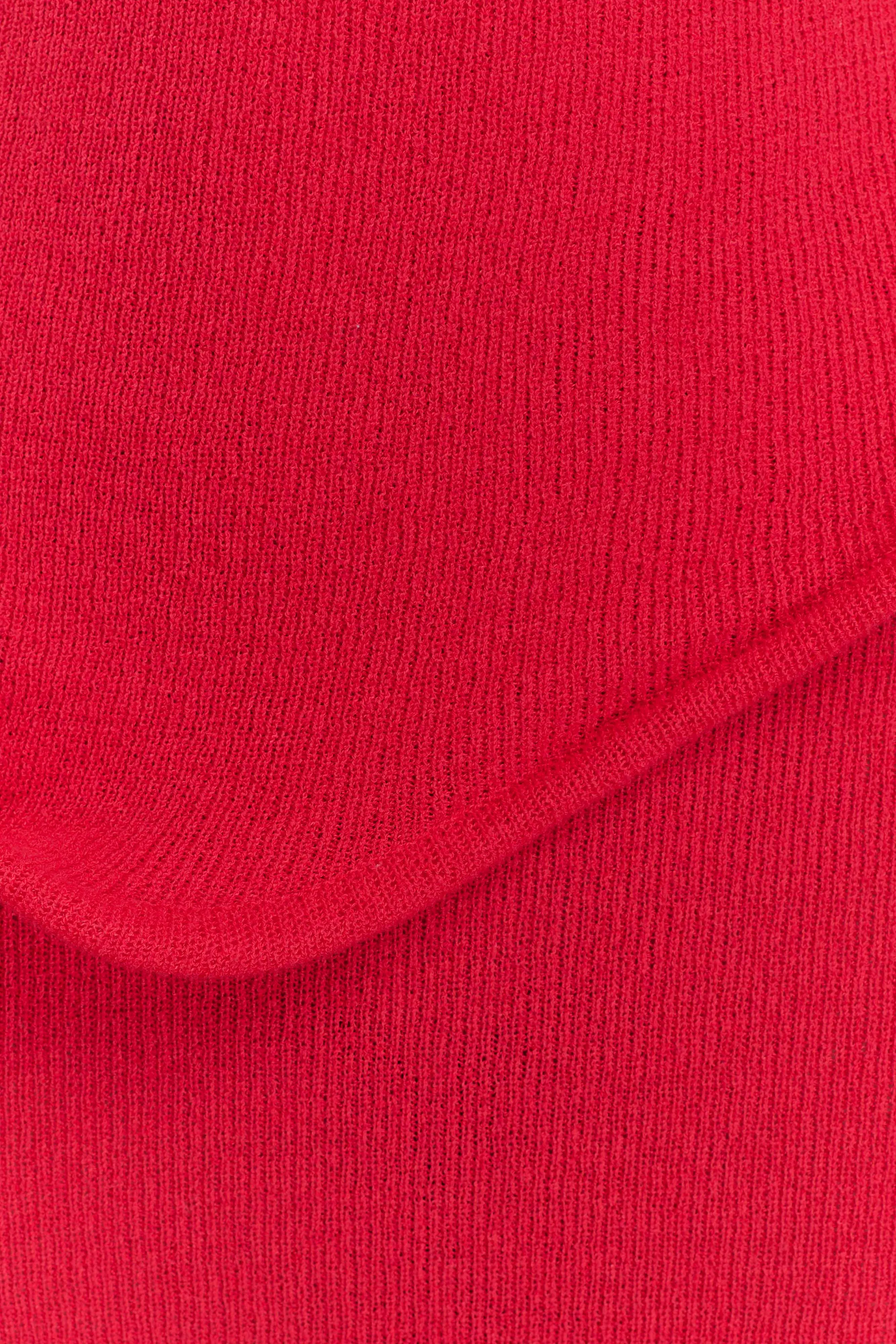 Cozy Style Love Energy Caprice Halter Knit Maxi Dress - Red