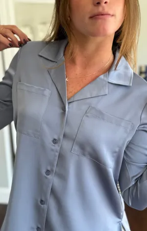 FastDrying Inner Layer Silky Long Sleeve Button Up