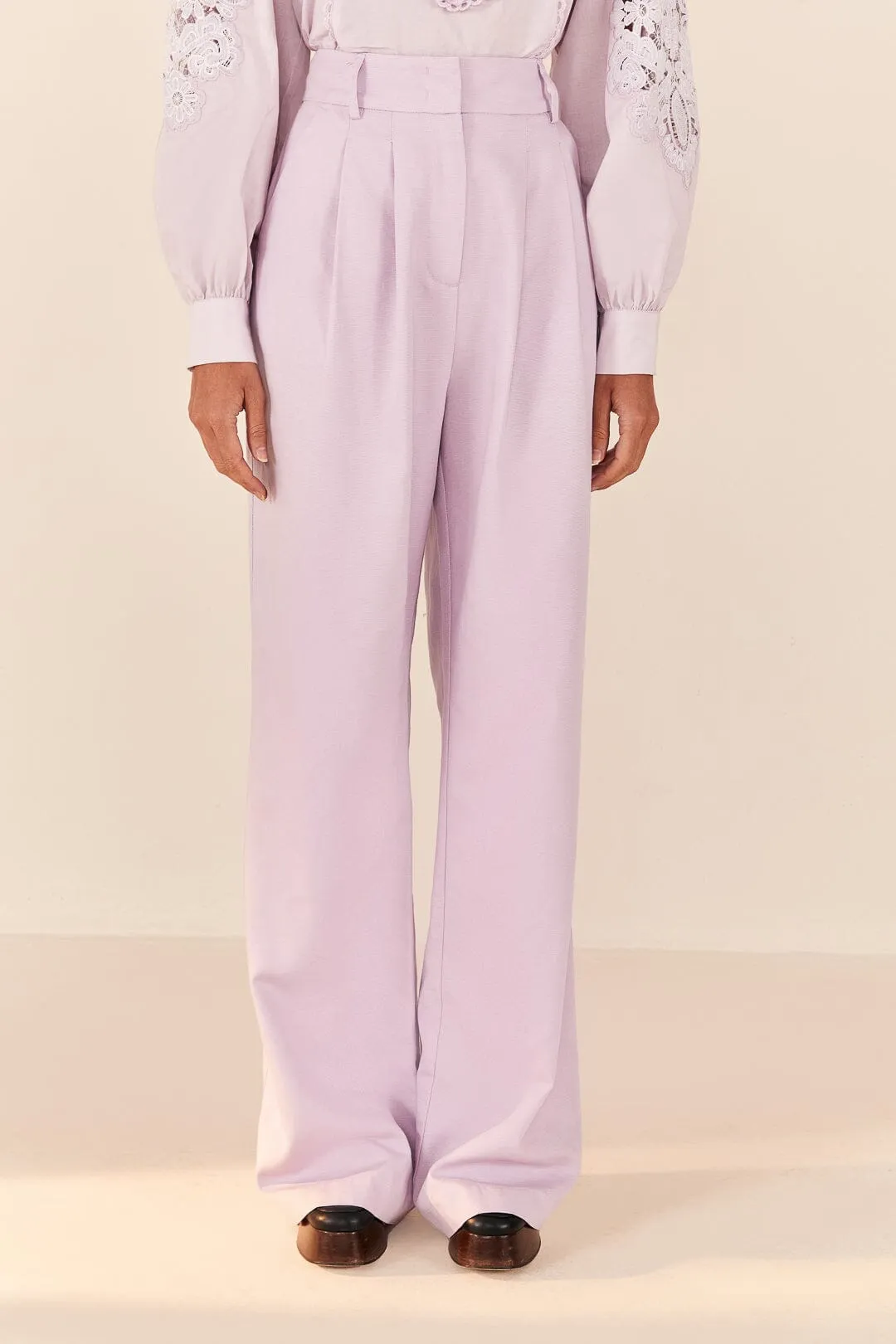 Soft Comfort Lilac Low Waisted Pants