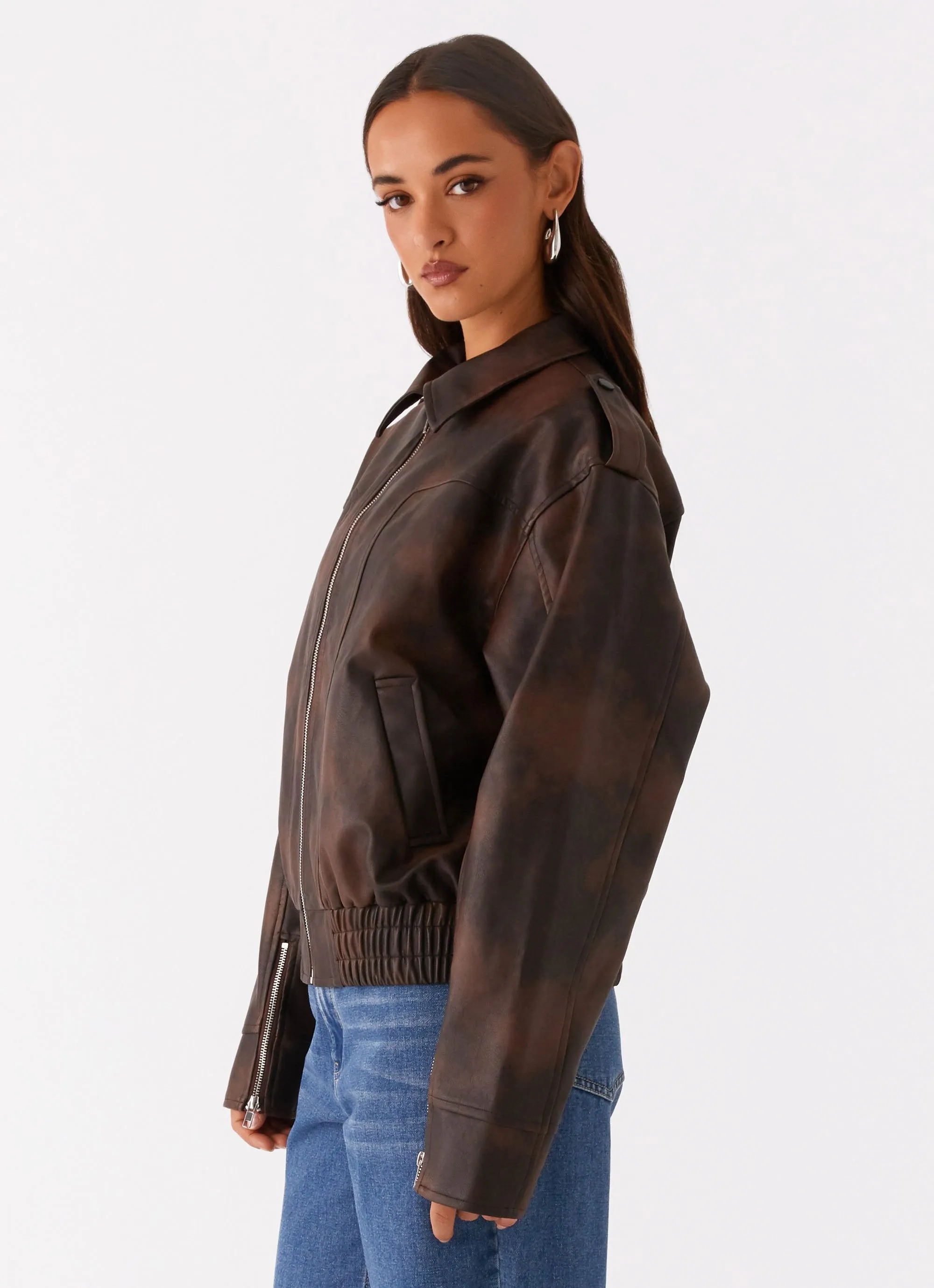 Chicago Bomber Jacket - Chocolate Thermo Regulating