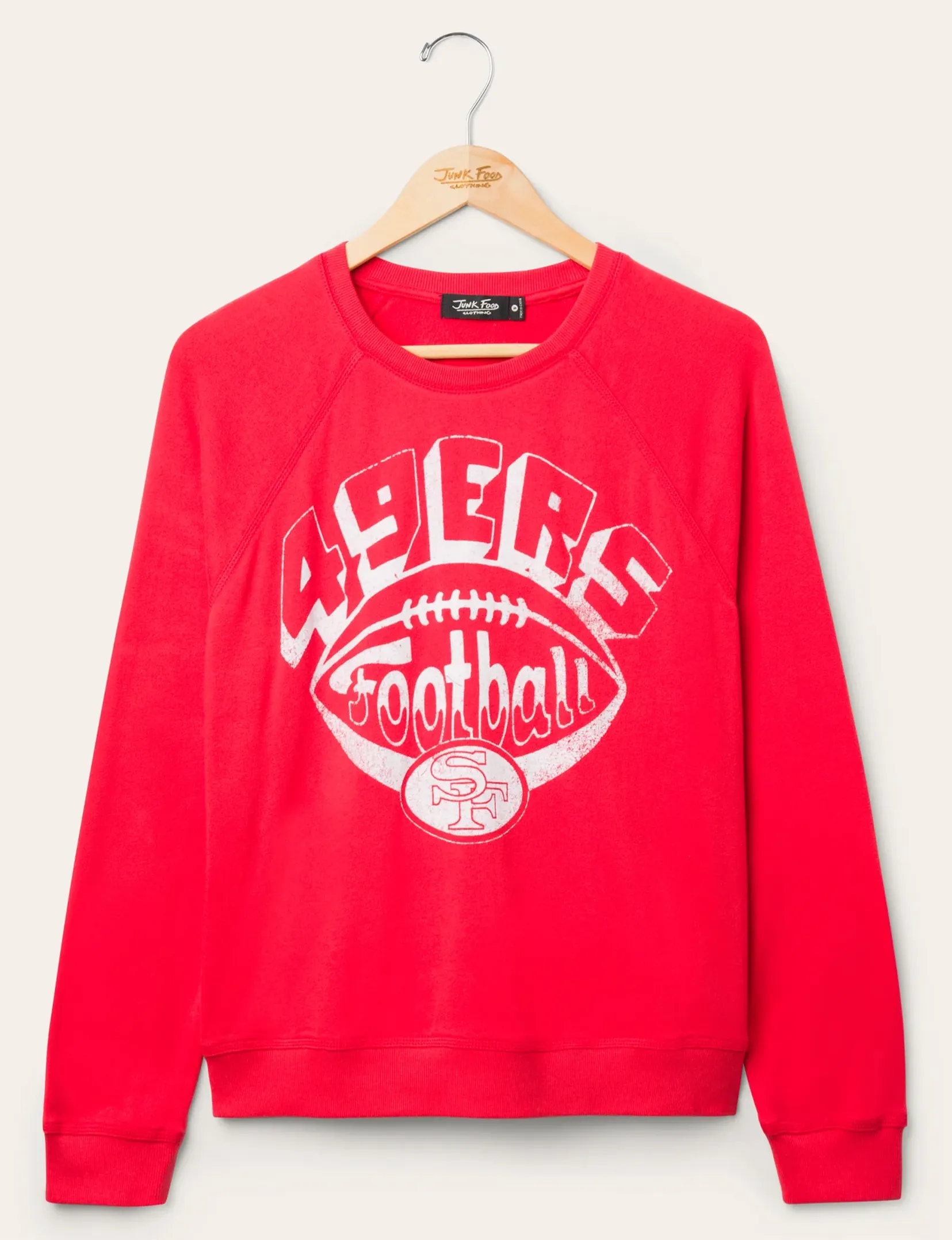 SF 49ers Football Raglan Fleece, Licorice product yoga friendliness Sporty apparel