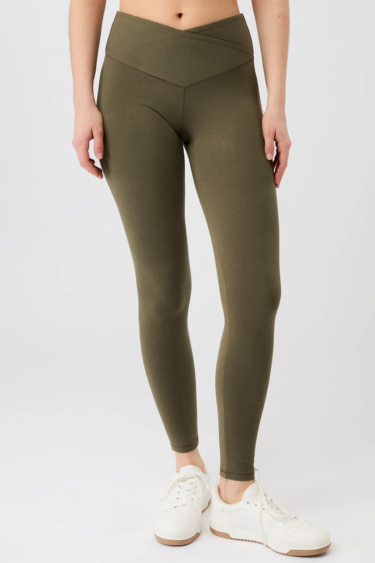 Wrap Legging - Emerald, GOTS Breathable Material Mountain Hike Ultra Light