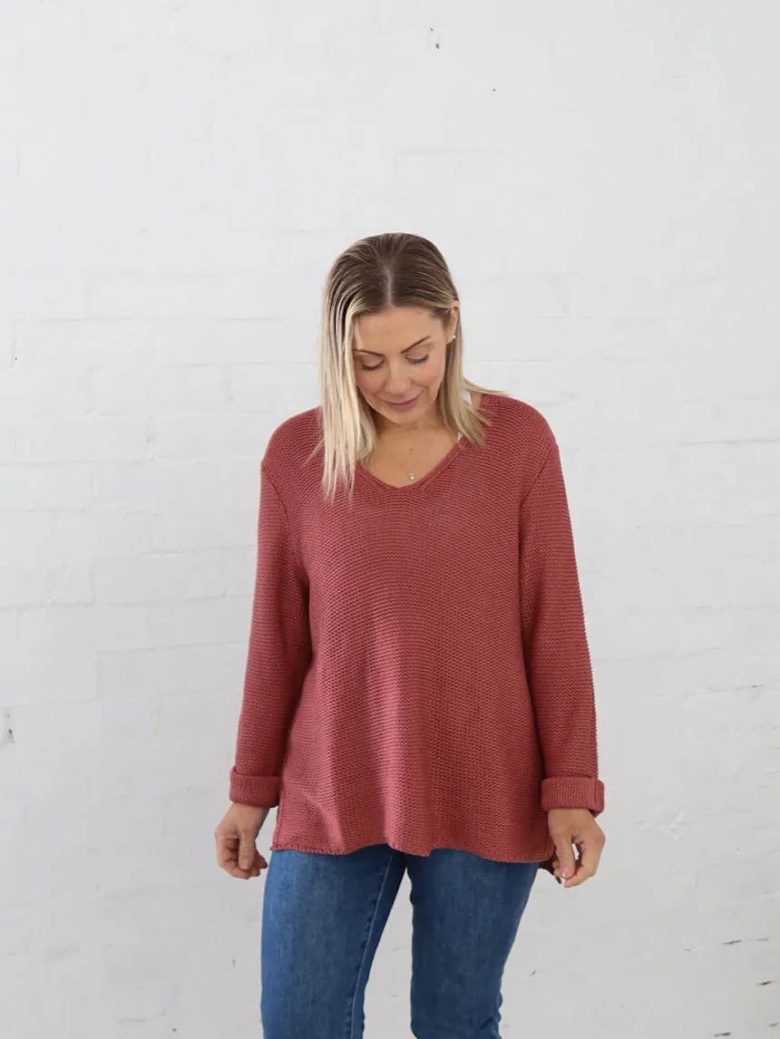 Sailah Knit - Rosewood Layered HeatTrap Stitching