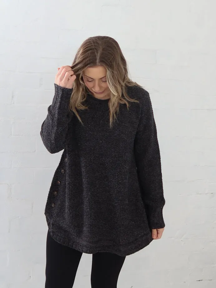 Clark Knit - Charcoal Classic Comfort Home Warmth