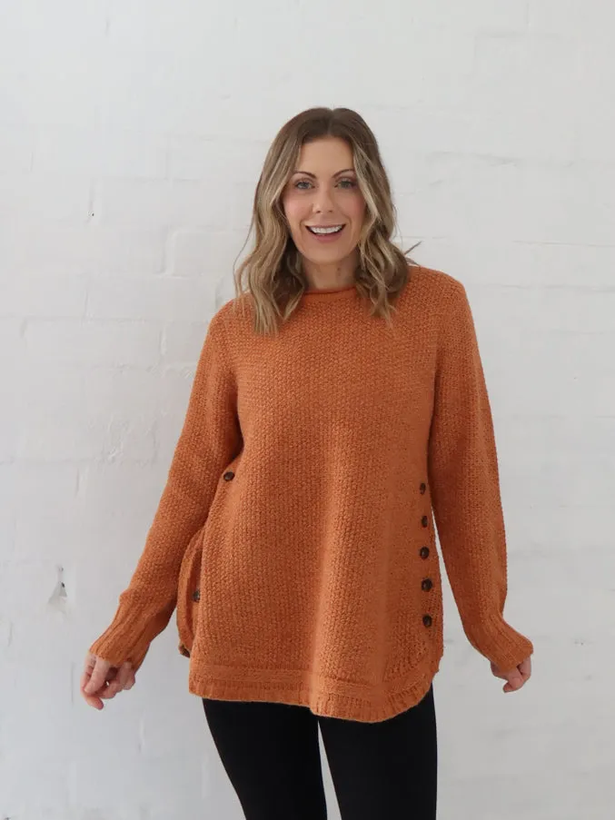 Ribbed collar Clark Knit - Orange