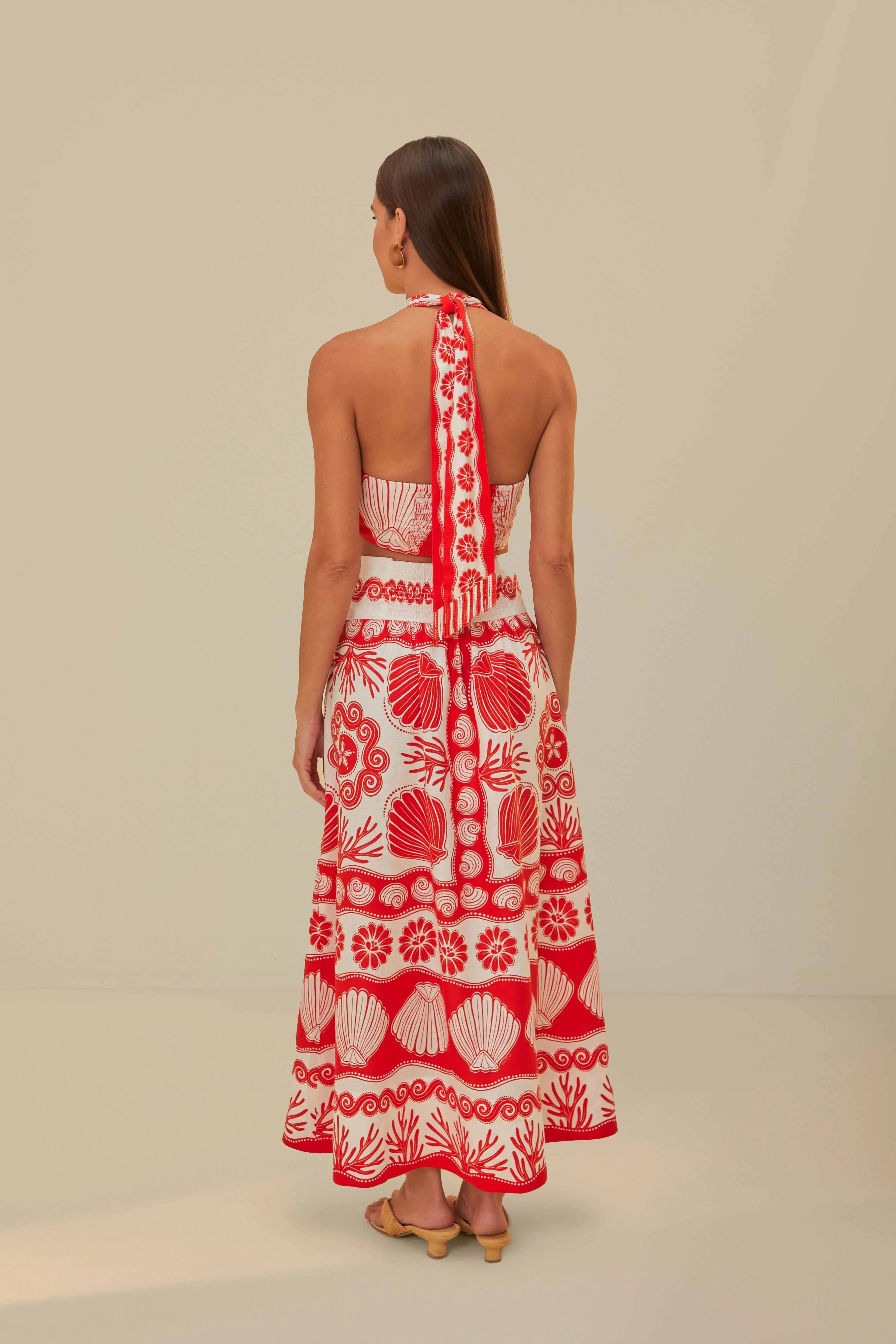 Training Fit SnagResistant Weave Red Ainika Shell LENZING? ECOVERO? Euroflax? Crop Top