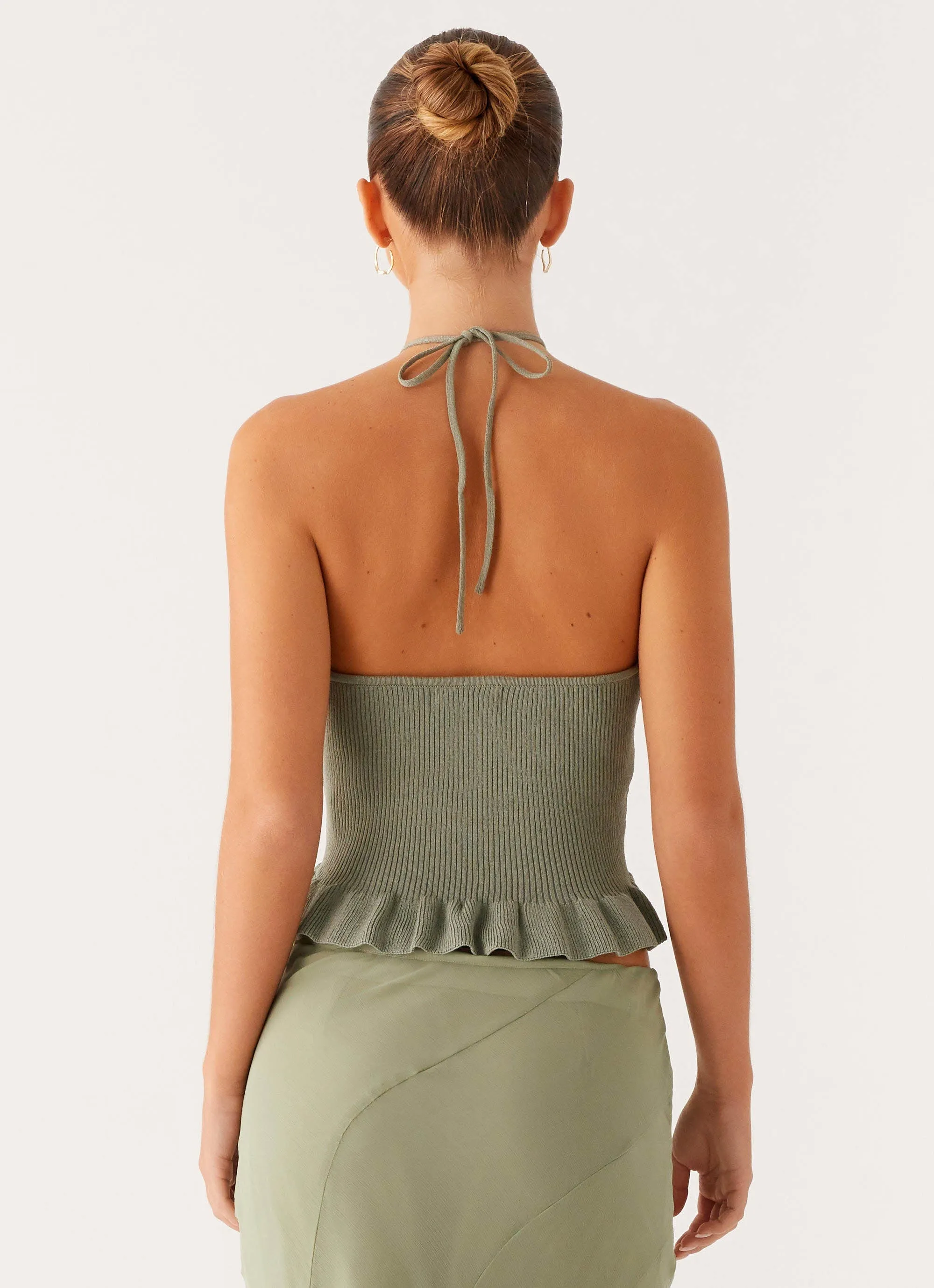 Idola Knit Top - Sage Relaxed Cut