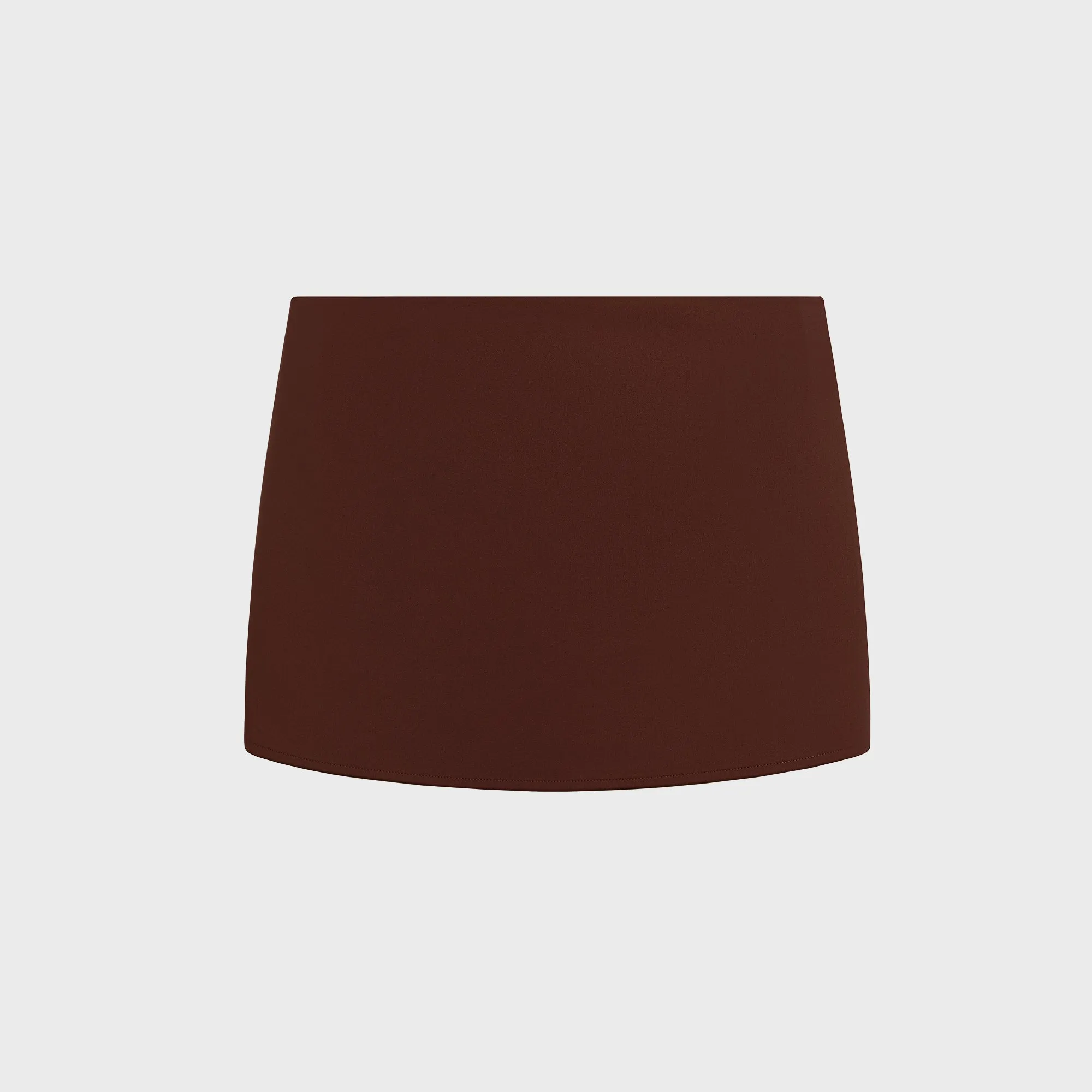 GUIZIO Micro Mini Stretch Skirt - Brown Craftsmanship Focus