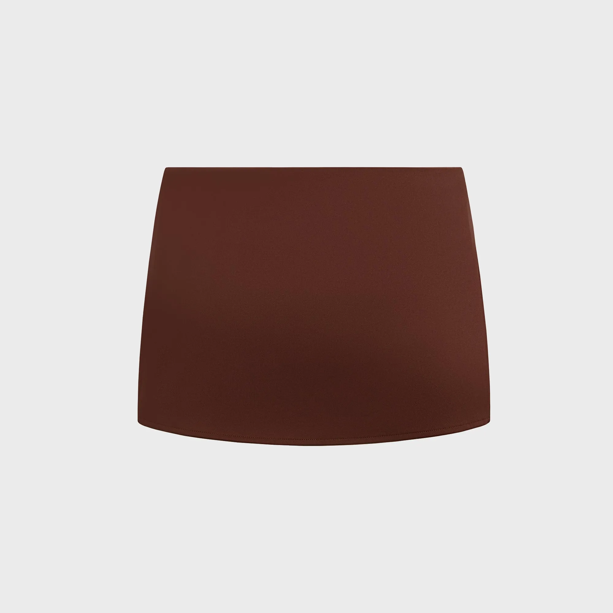 Beach Day Natural Mood GUIZIO Micro Mini Stretch Skirt - Brown