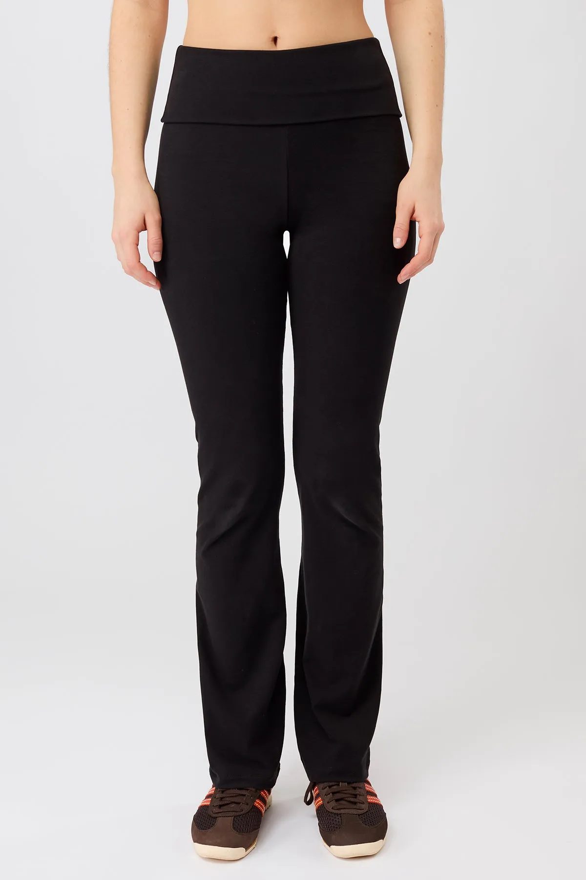 Mid Rise Support Extra Soft Dance Practice Classic Rolldown - Black, GOTS